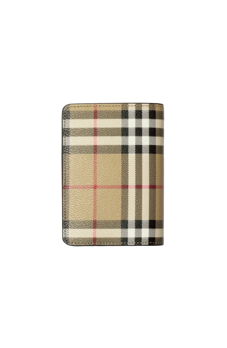 Burberry Check Passport Holder, Alternate, color, Archive Beige/Briar Brown