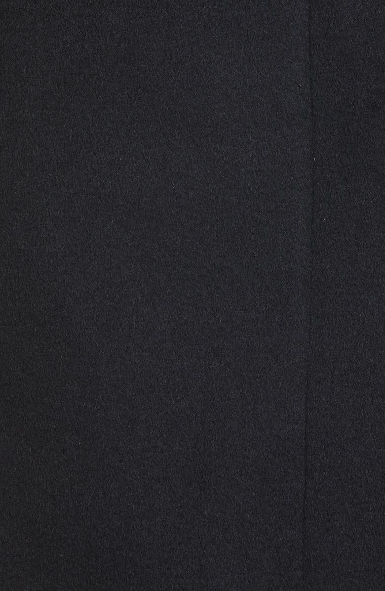 Via Spiga Wool and Faux Leather Coat, Alternate, color, 
