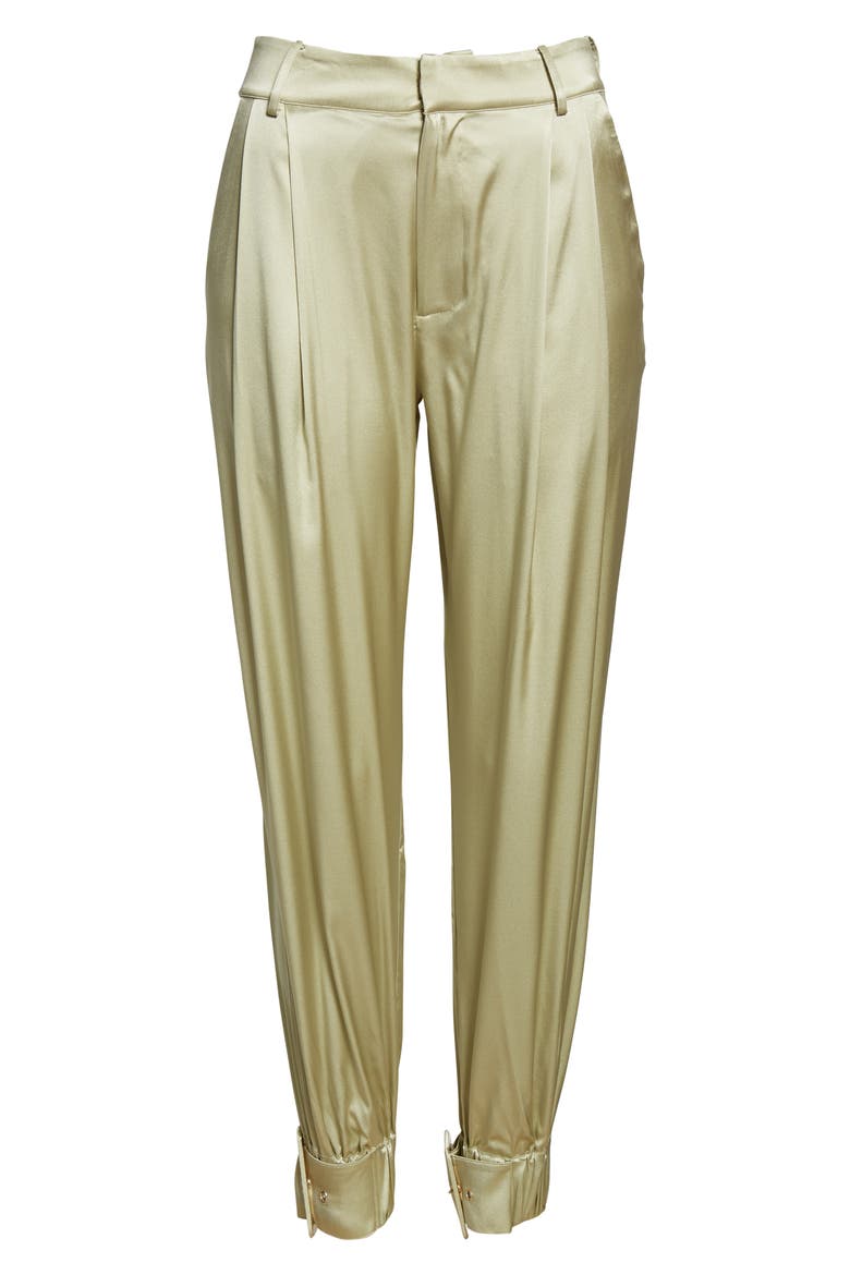 Rocky Stretch Silk Pants, Alternate, color, SAGE