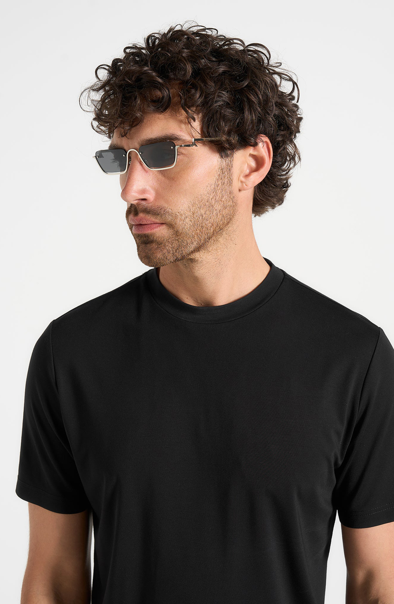 Manière De Voir Kai Rectangular Frameless Sunglasses, Alternate, color,