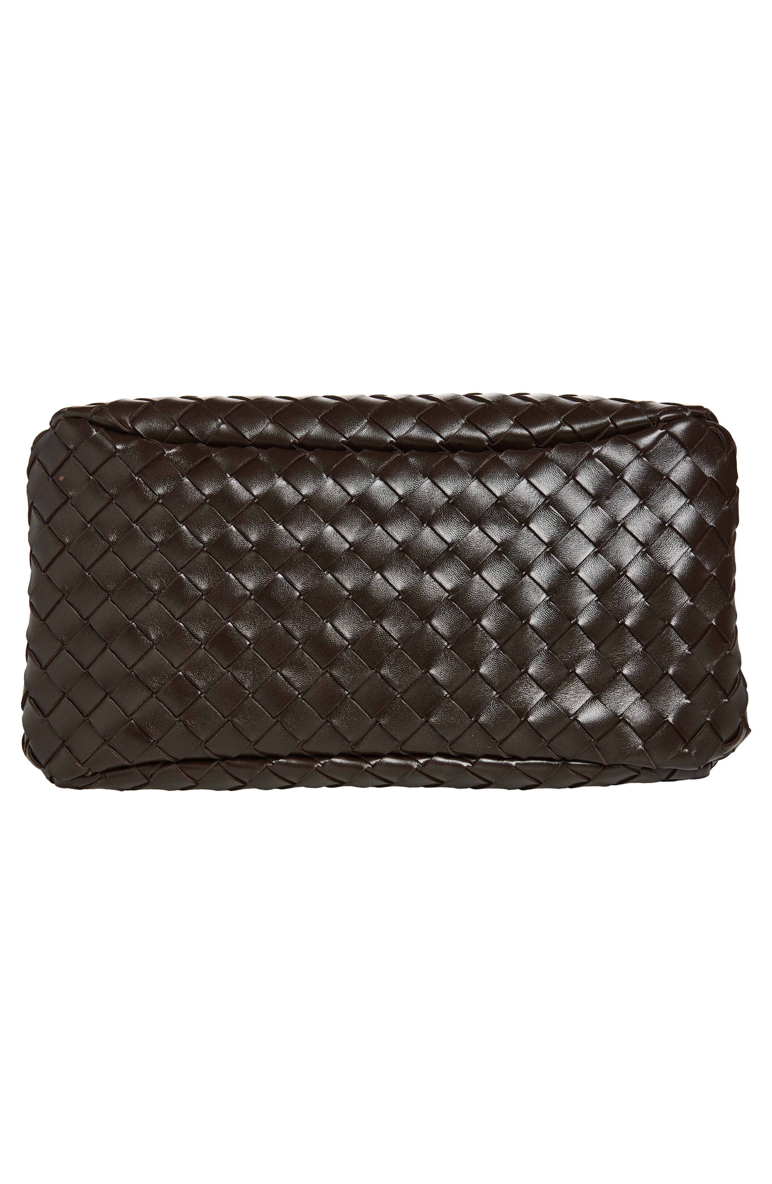 Bottega Veneta Campana Intrecciato Leather Shoulder Bag, Alternate, color, 2190 Fondant-M Brass