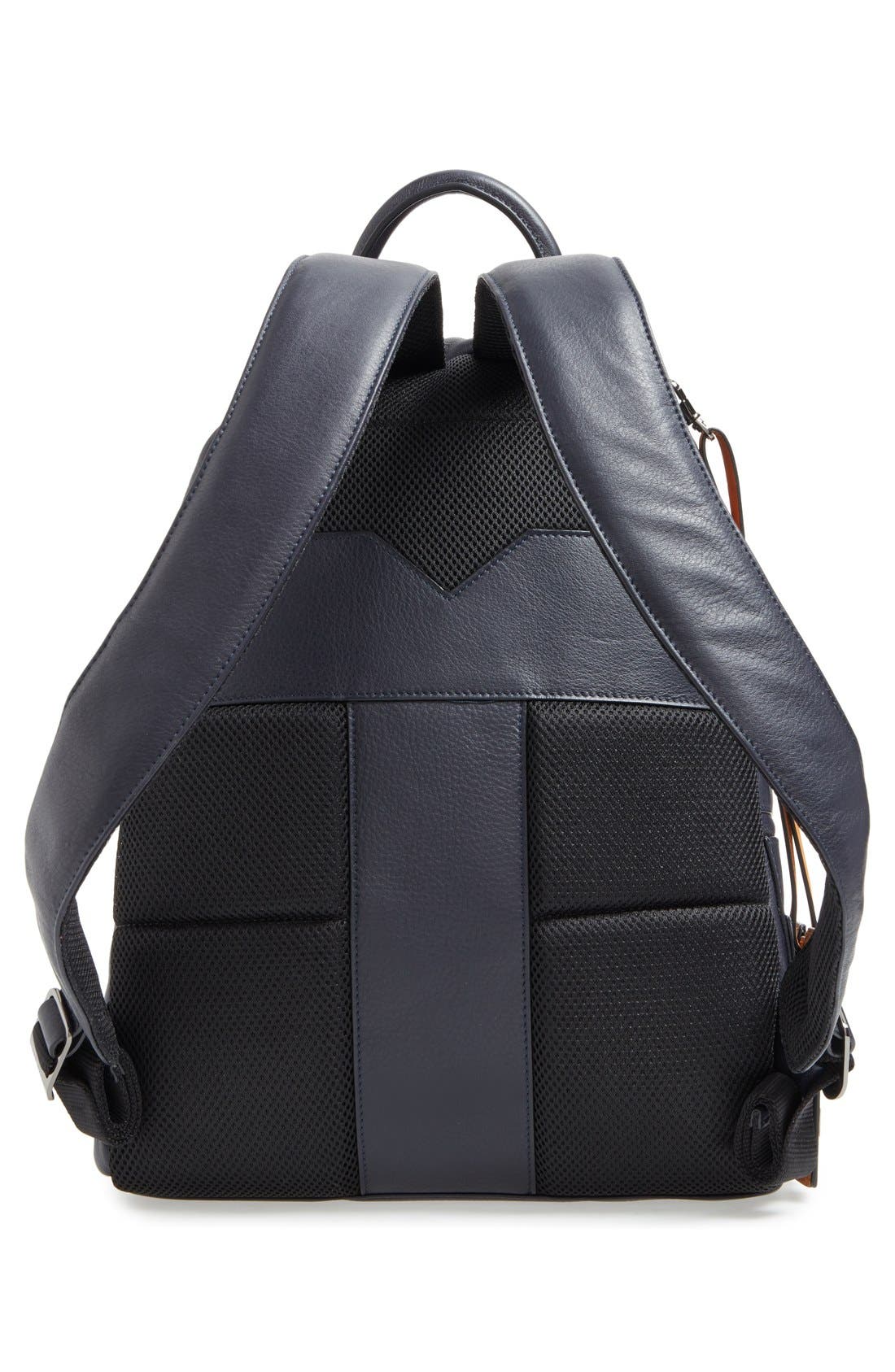 Ted Baker London 'Dollar' Leather Backpack, Alternate, color, 