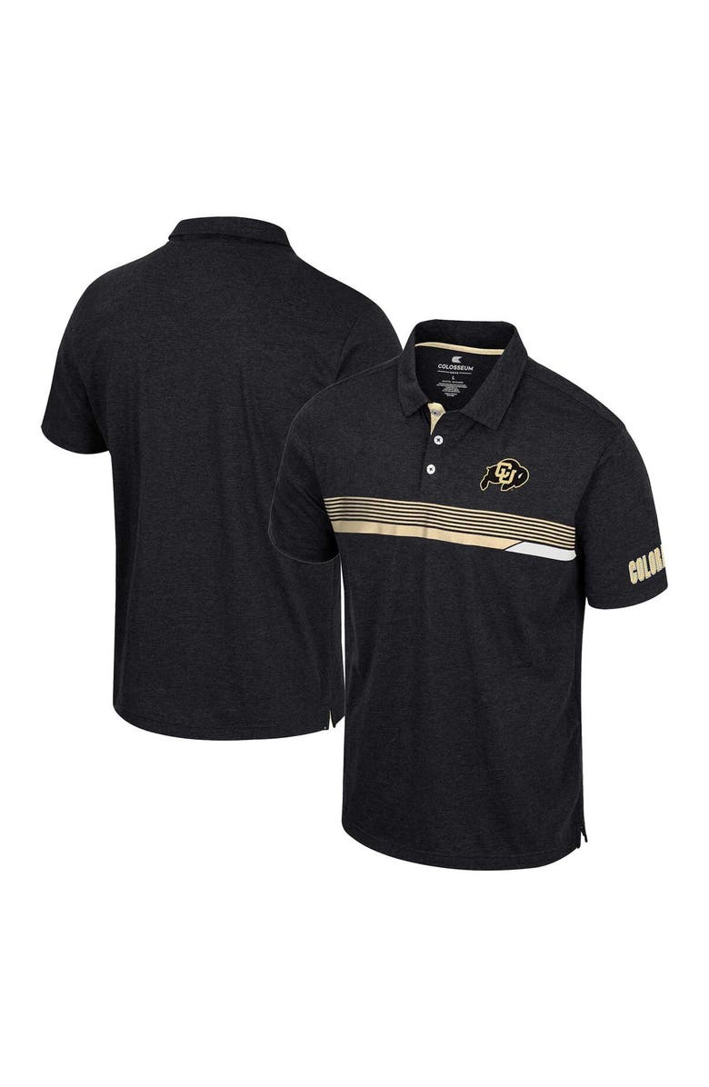 COLOSSEUM Men's Colosseum  Black Colorado Buffaloes No Problemo Polo, Main, color, 