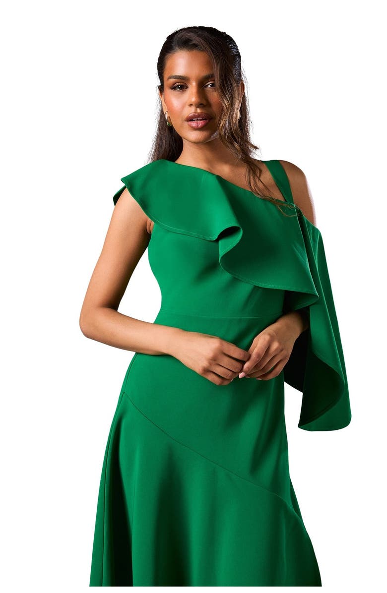 Coast Petite Midi Wedding Guest Dress, Alternate, color, Emerald