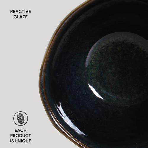 Porto Brasil Organic Soup/dessert Bowl Set Of 6 In Black