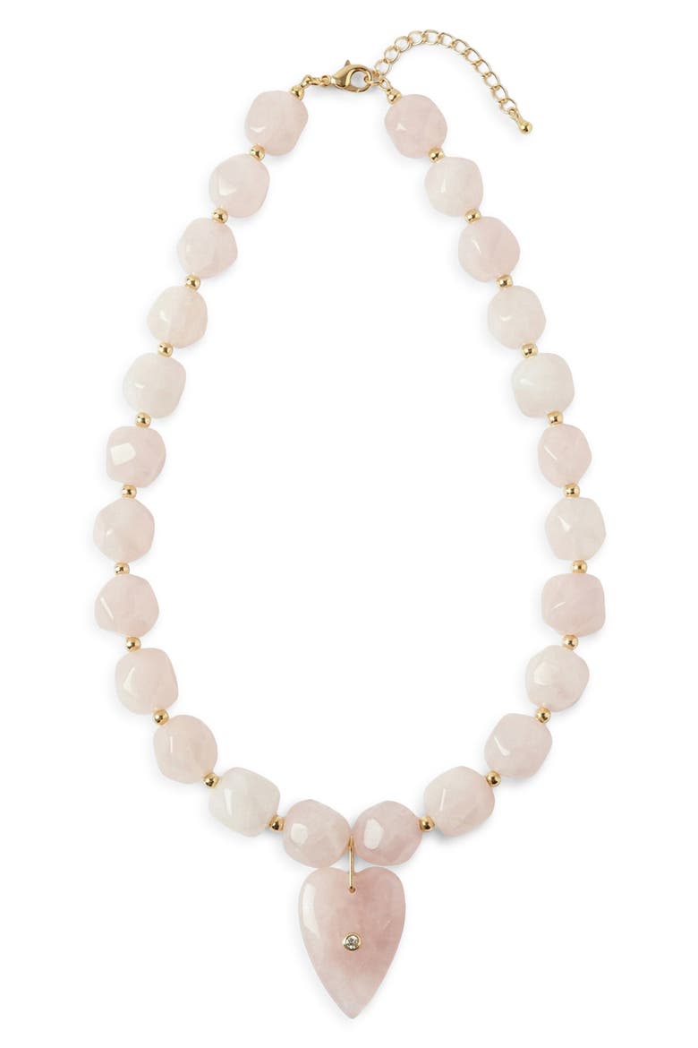 Love Pendant Necklace, Main, color, PINK