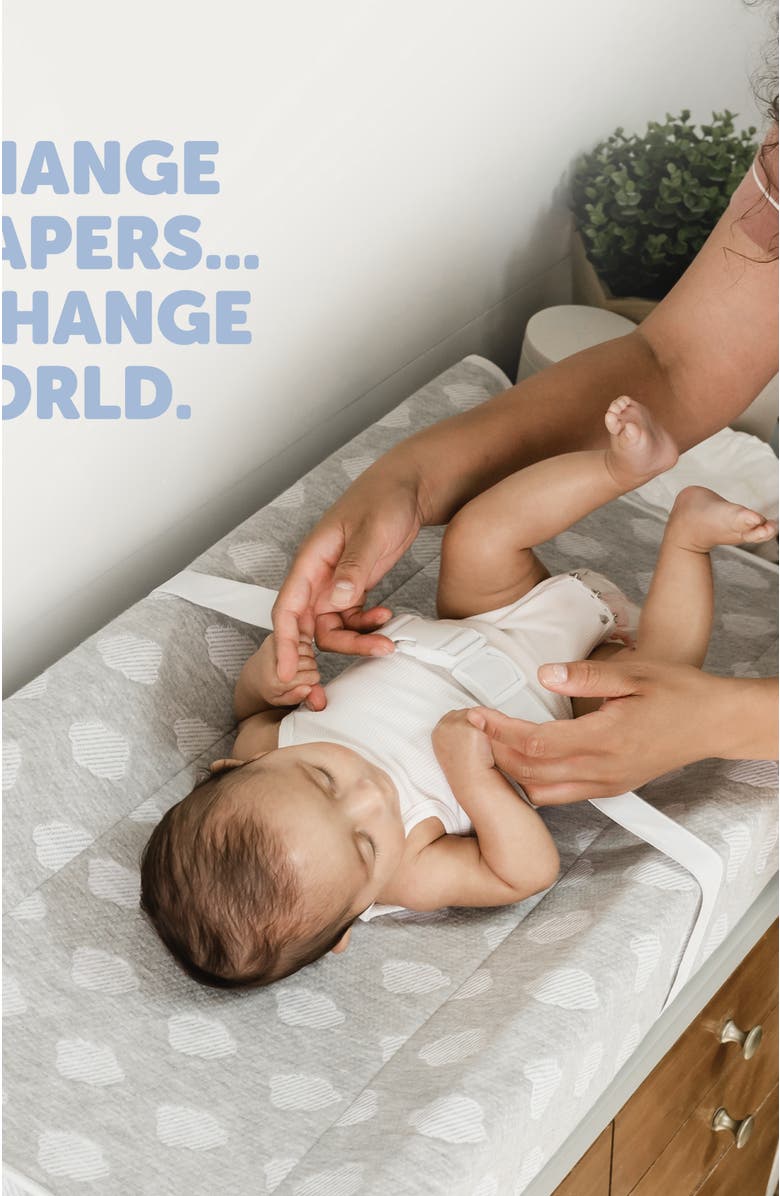 Jool Baby Soft Changing Pad + Washable Cover, Non-Slip - Fits Standard Changing Tables & Dressers, Alternate, color, Gray - Cloud