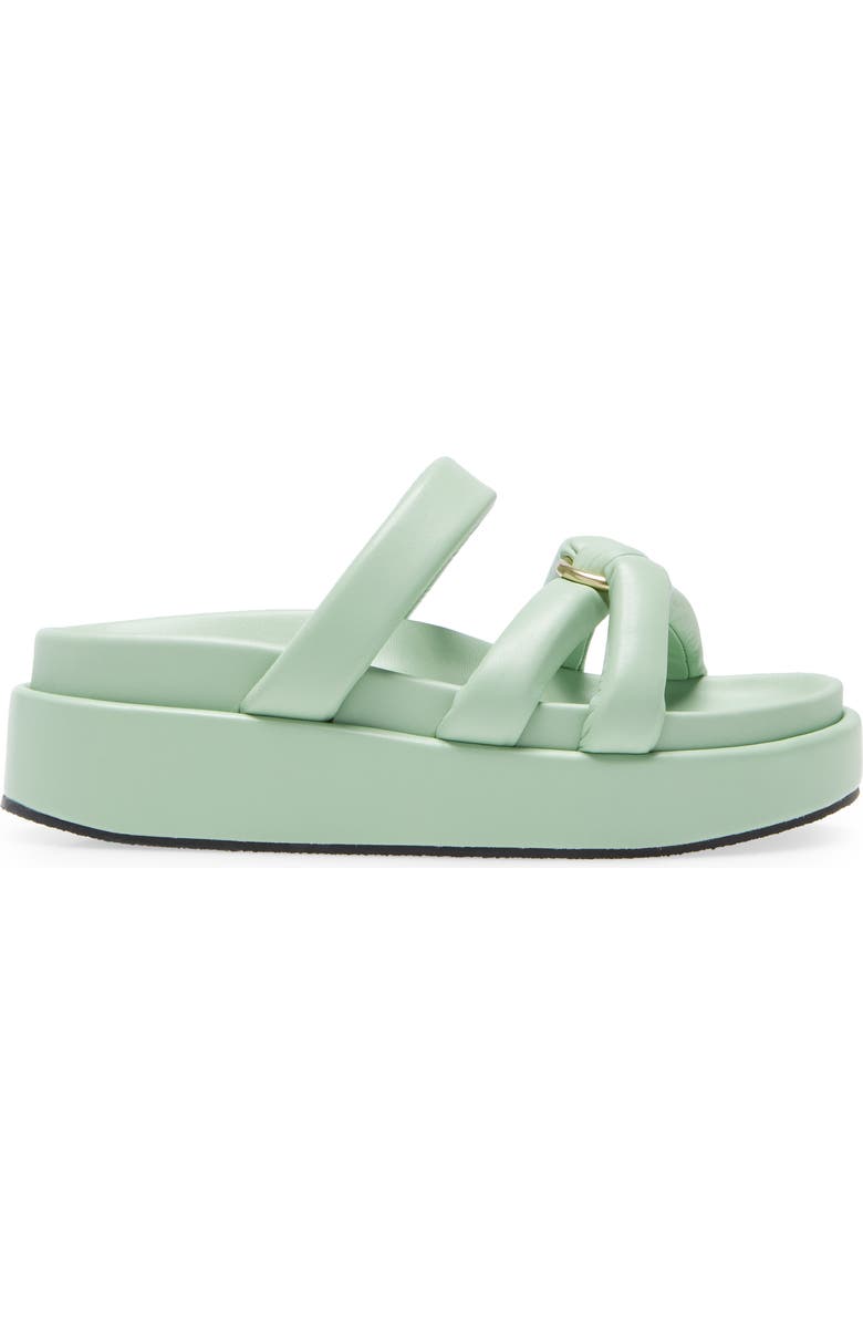Dries Van Noten Puffy Strap Flatform Leather Sandal, Alternate, color,