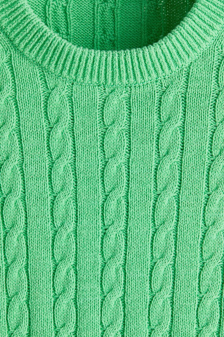 Regular Fit Cable-knit Jumper, Alternate, color, Green