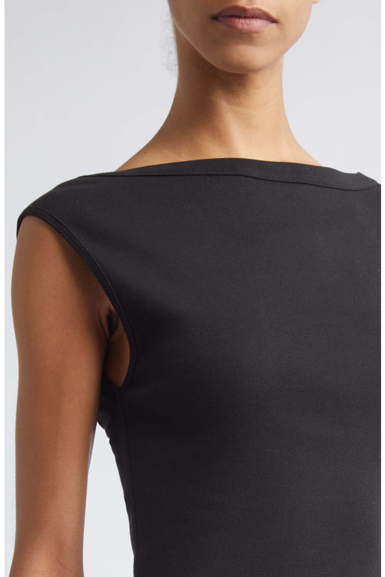 Organic Cotton Ballerina Top, Alternate, color, JET BLACK