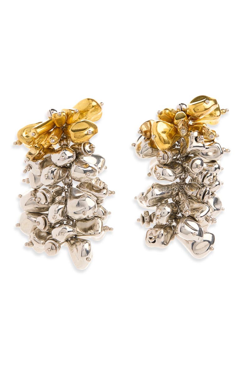Brass Earrings, Main, color, SILVER 952