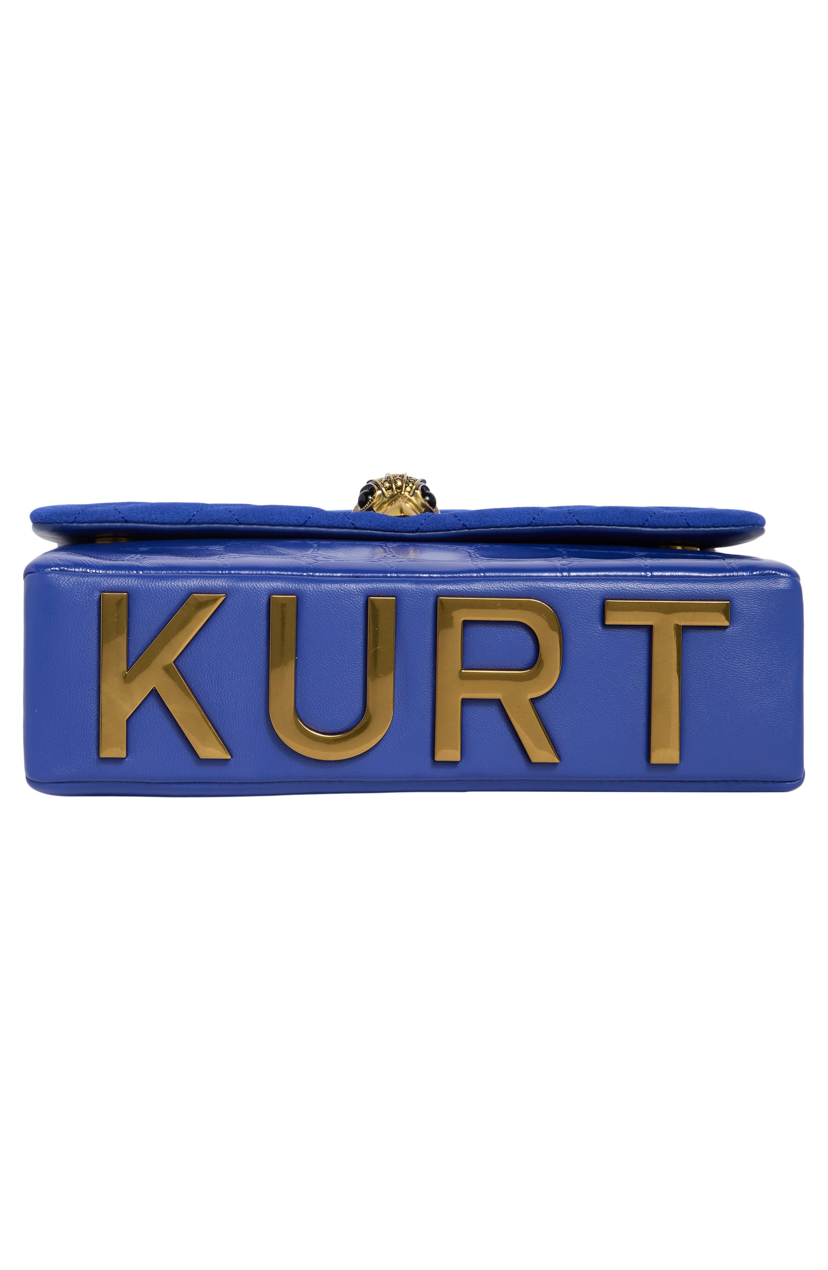 Kurt Geiger London Large Kensington Leather Shoulder Bag, Alternate, color, Blue
