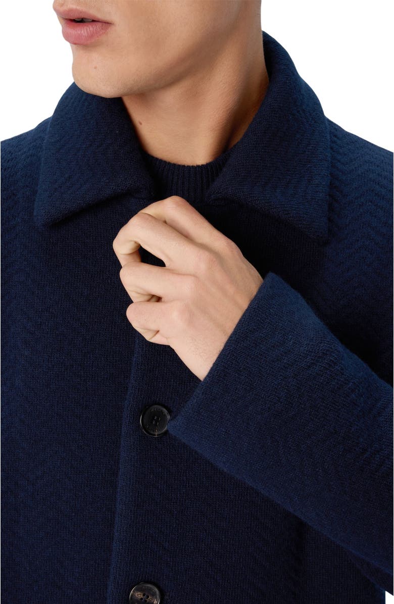 Missoni Double Knit Coat With Zigzag Pattern, Alternate, color, Blue