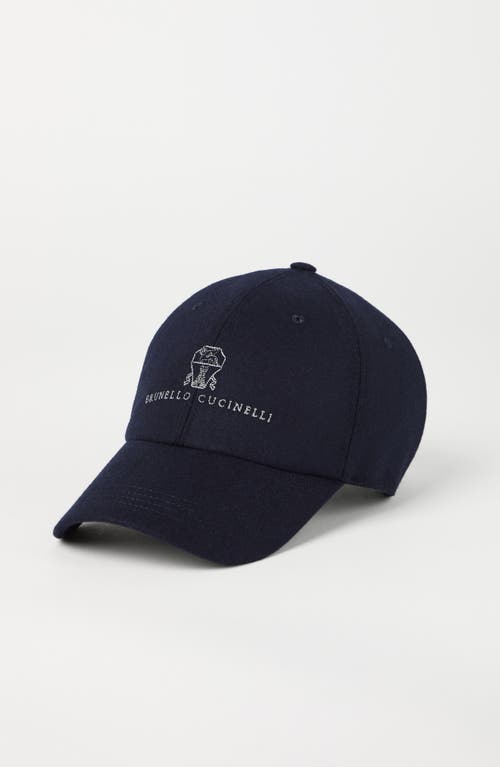 Brunello Cucinelli Logo-embroidered Baseball Cap In Blue