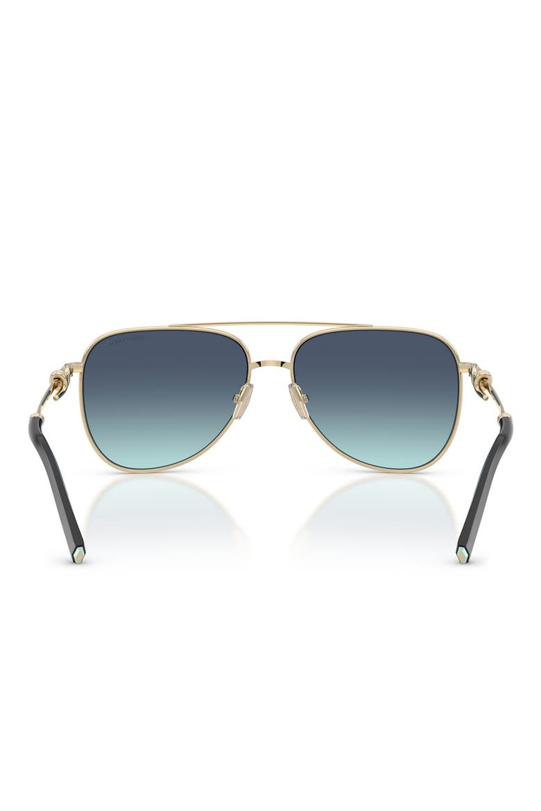 59mm Pilot Sunglasses, Alternate, color, PALE GOLD / AZURE GRADIENT BLUE
