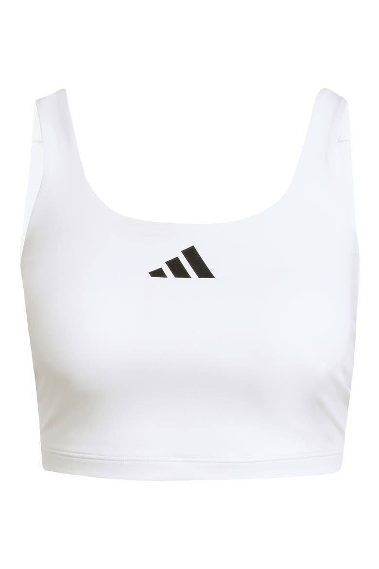 Optime Climacool Longline Sports Bra, Alternate, color, WHITE