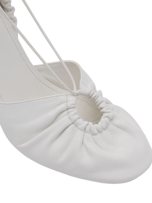 Lanvin Mesure Lace-up Leather Pumps In White