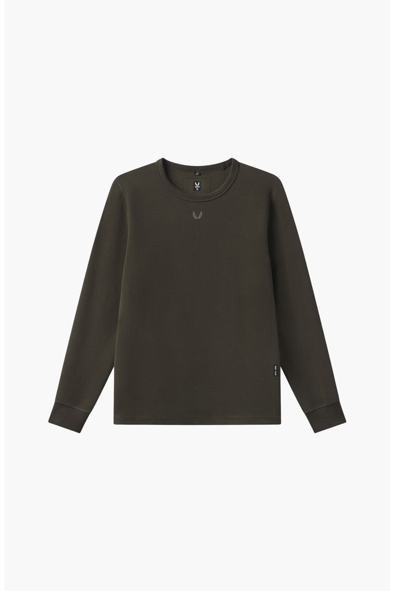 Waffle Knit Long Sleeve, Main, color, Olive