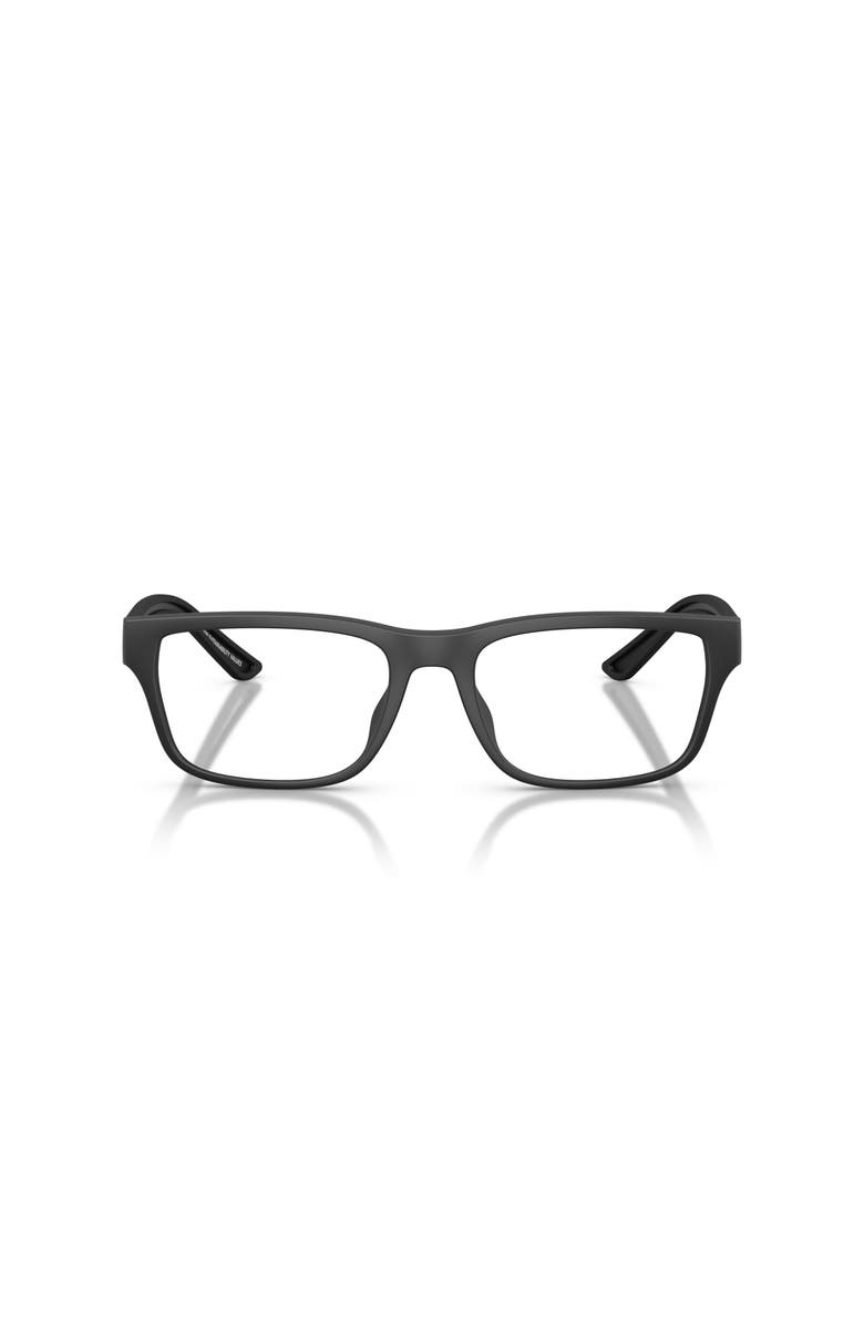 Emporio Armani 54mm Rectangle optical glasses, Alternate, color, Black
