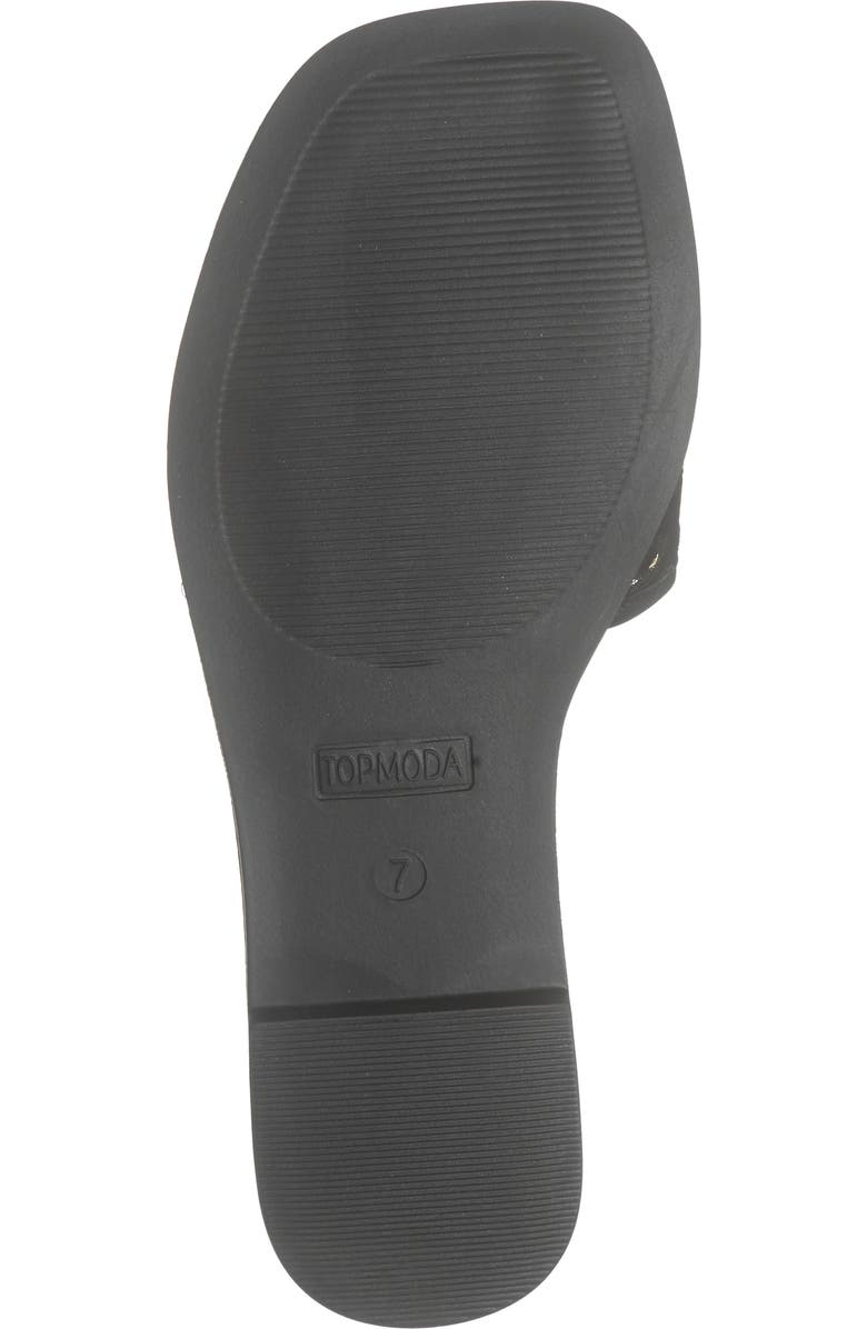 TOP MODA Zita Slide Sandal, Alternate, color, Black Pu