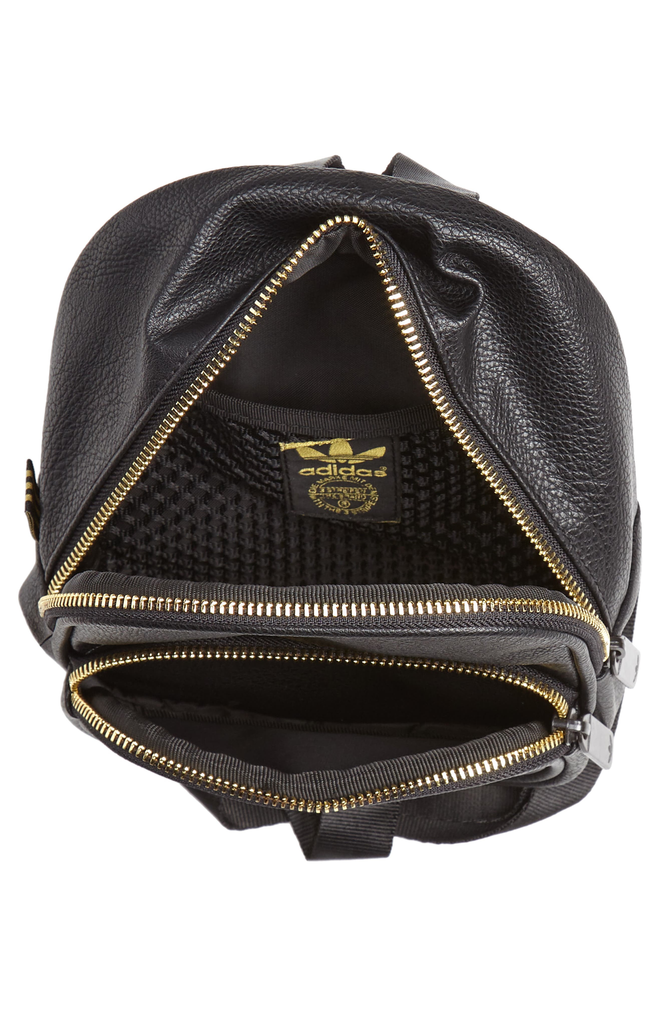 adidas Originals Mini Faux Leather Backpack, Alternate, color, 