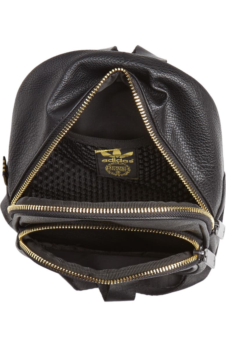 adidas Originals Mini Faux Leather Backpack, Alternate, color,