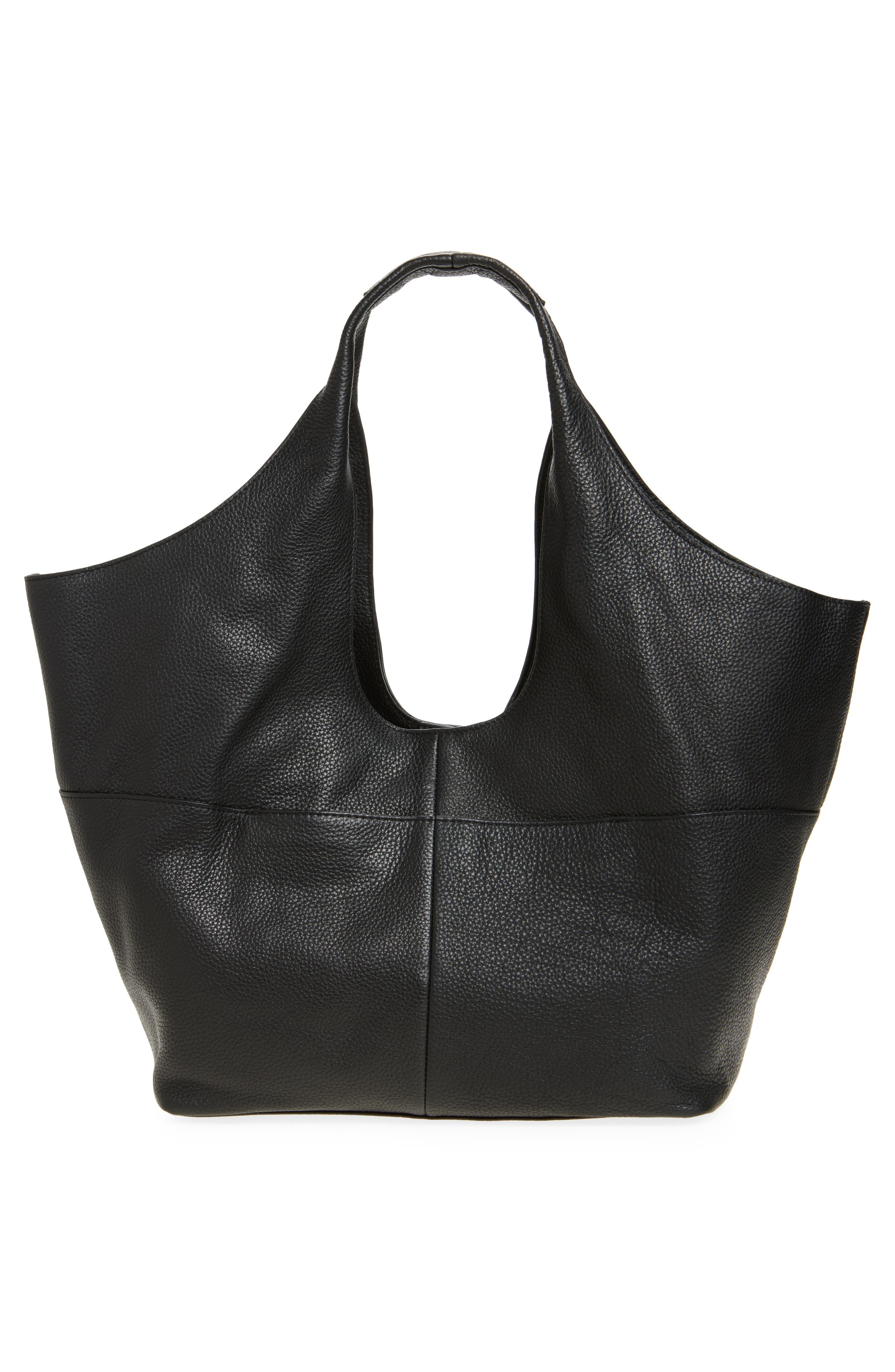 AIMEE Easy Breezy Leather Tote Bag, Alternate, color, Black
