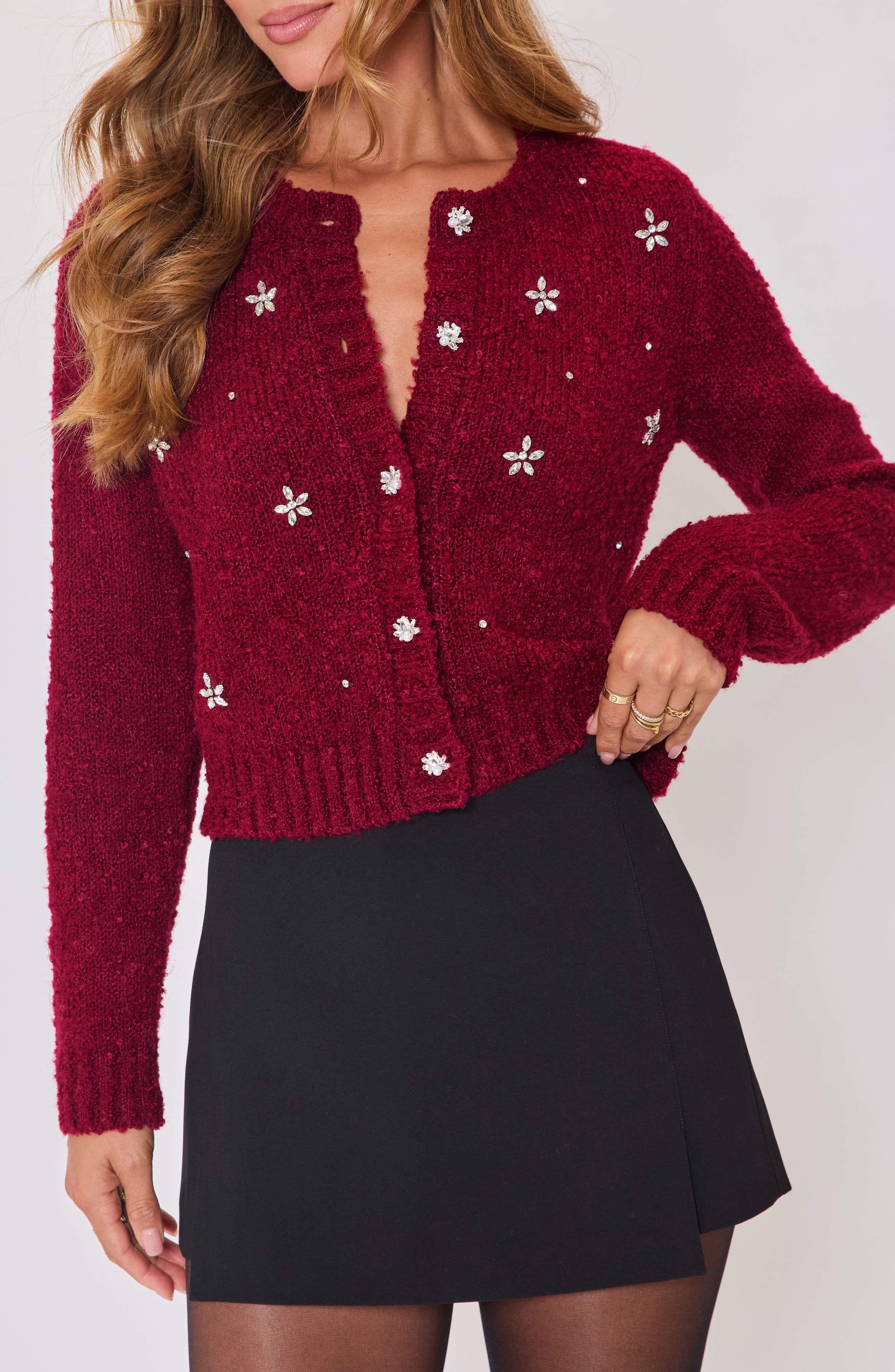 Escape Embellished Boucle Cardigan
