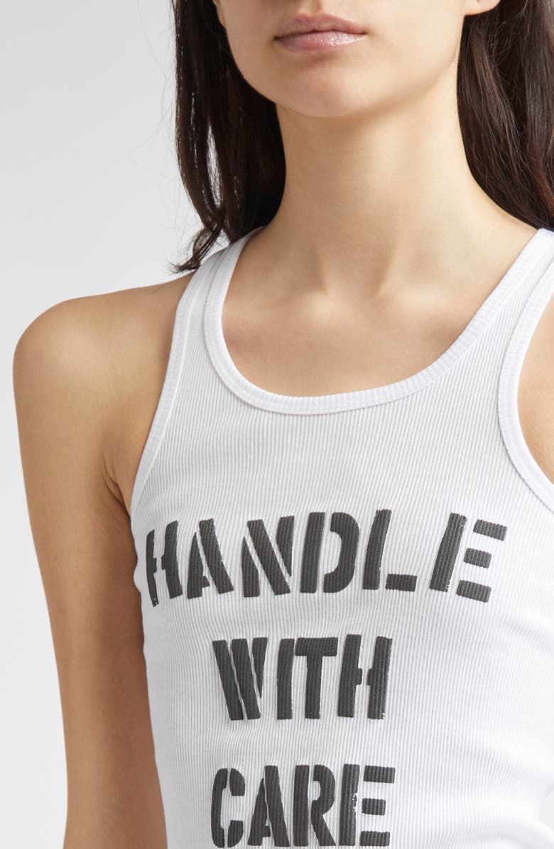 Ashley Williams Handle with Care Rib Graphic Tank | Nordstrom