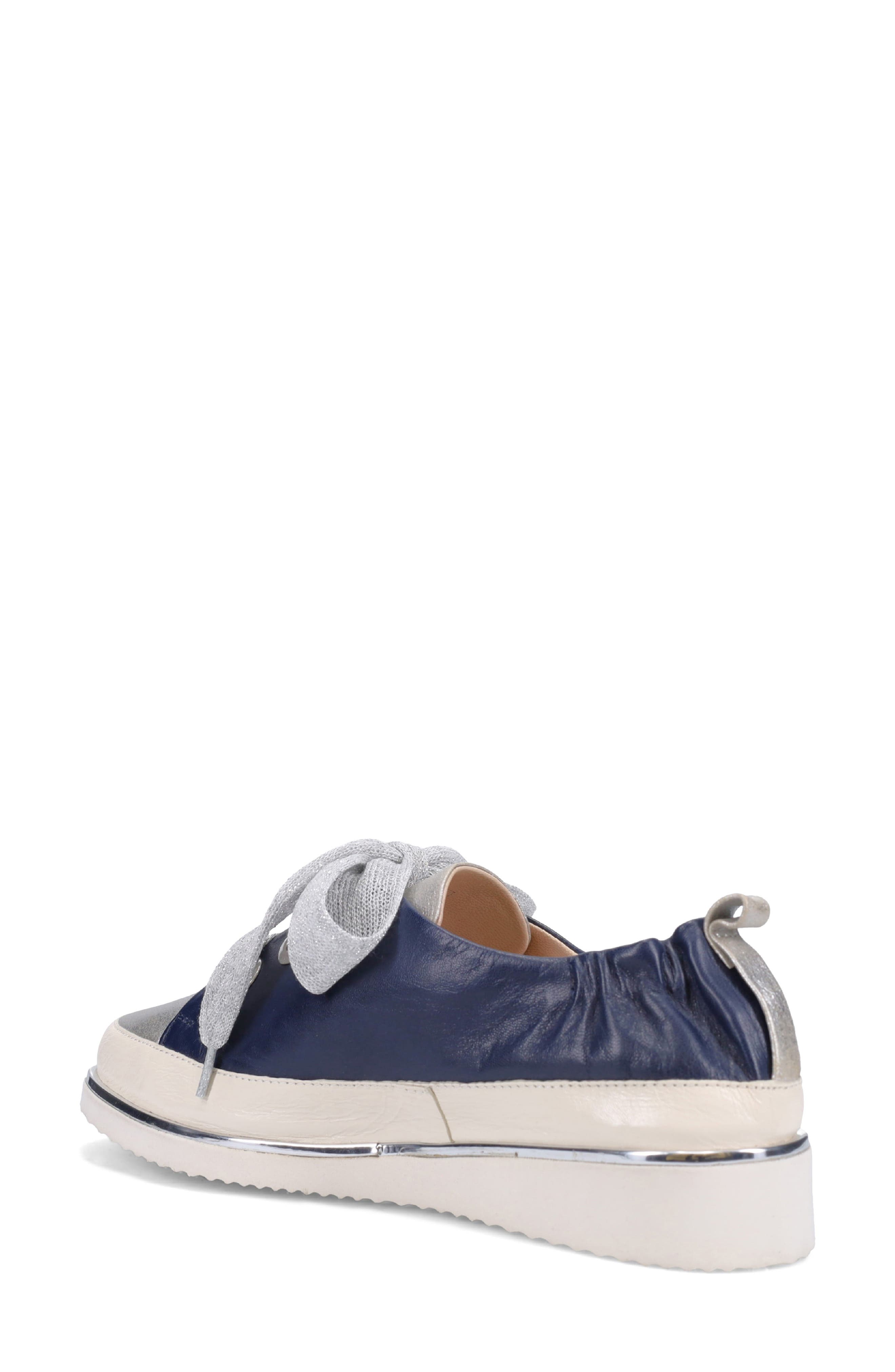 Novena Sneaker, Alternate, color, NAVY/ SILVER