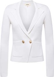 L'AGENCE Sofia Cotton Blend Cardigan Blazer
