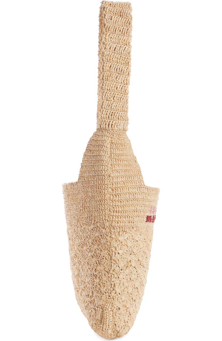 Isabel Marant Small Praia Raffia Tote, Alternate, color, Natural/ Pink