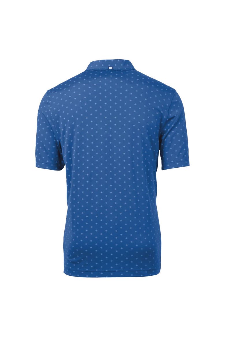 Men's Cutter & Buck Blue Fresno State Bulldogs Virtue Eco Pique Tile Recycled Polo, Alternate, color, Blue