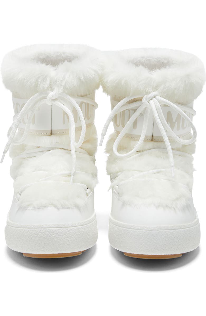 Moon Boot<sup>®</sup> LTrack Faux Fur Water Repellent Boot, Alternate, color, White