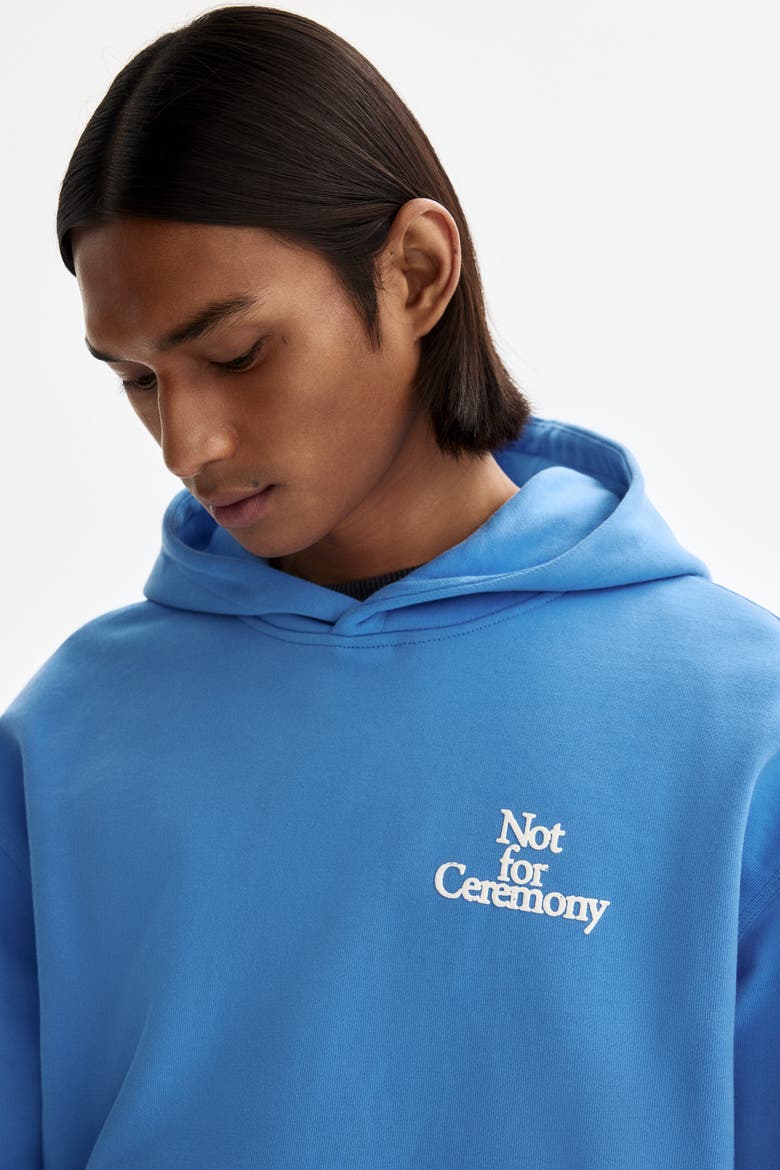 Loose Fit Motif-detail Hoodie, Alternate, color, Light blue/Not for Ceremony