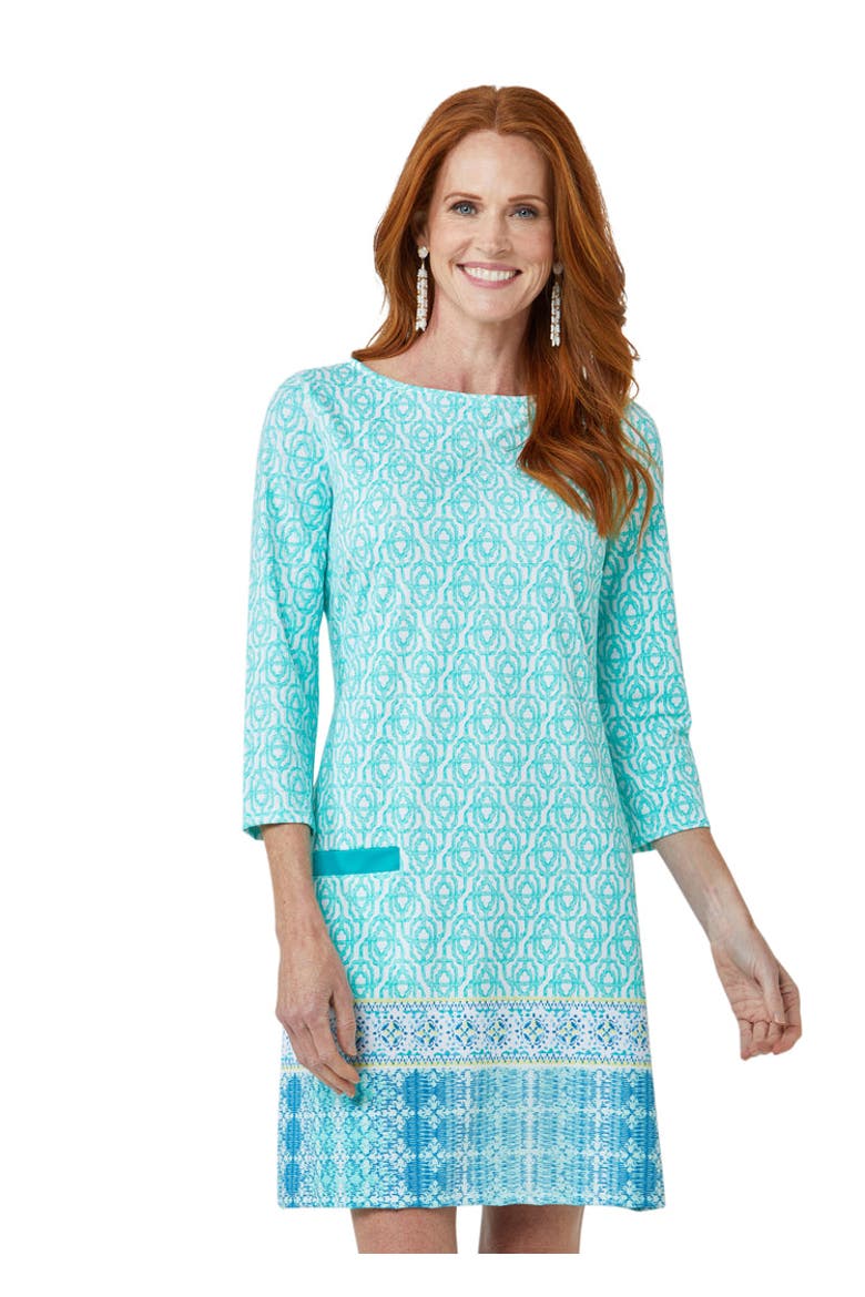 Cabana Shift Dress, Main, color, Coastal Cottage