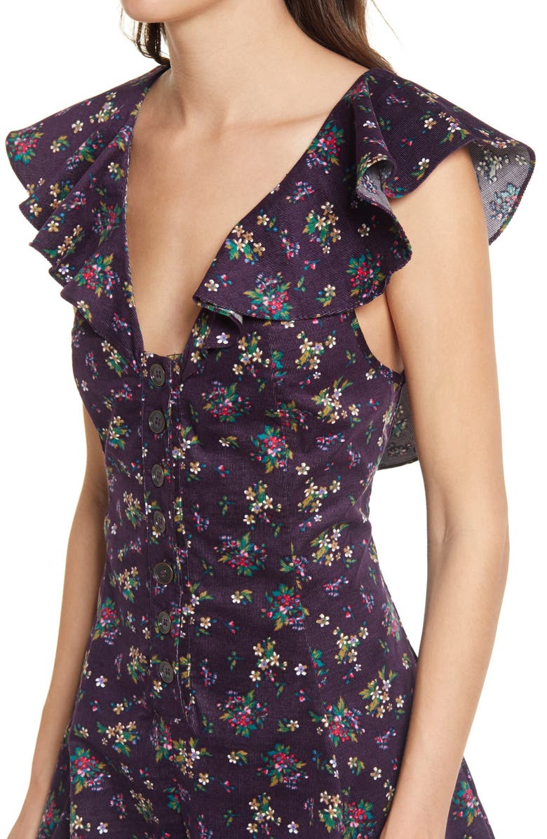 Free People Violet Visions Corduroy Romper, Alternate, color,