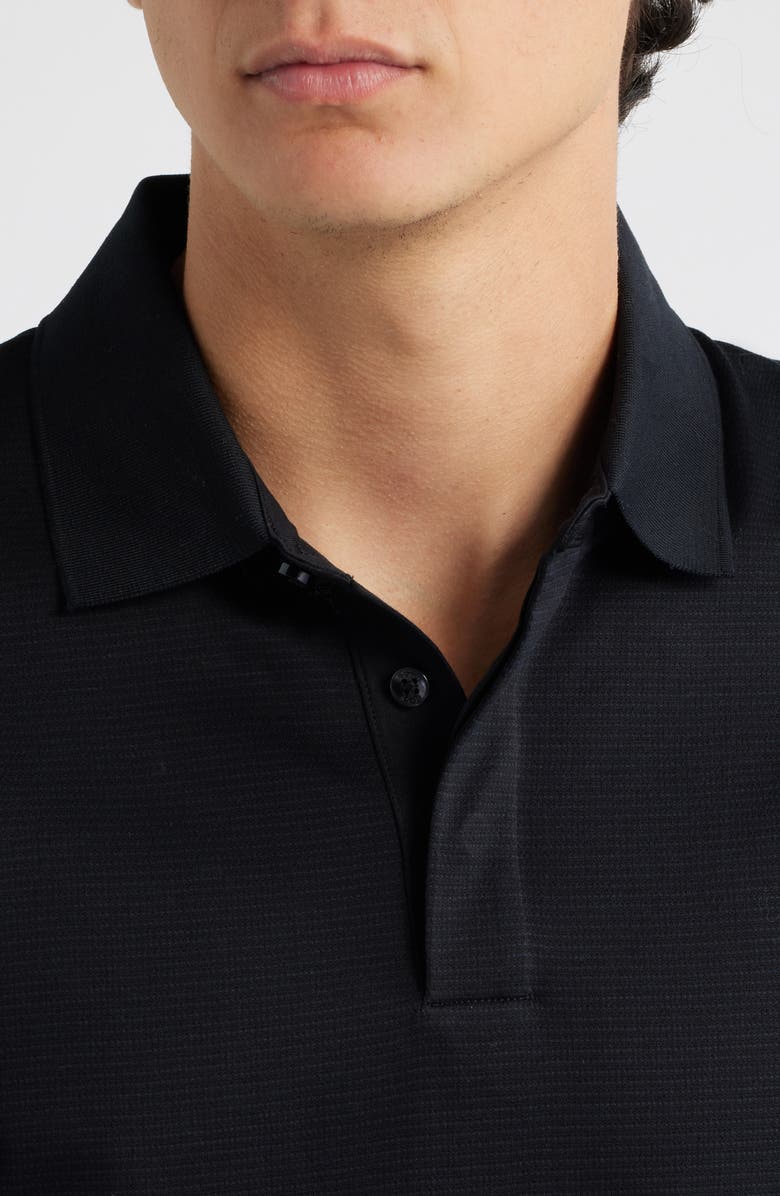 BOSS Pado Long Sleeve Cotton Polo, Alternate, color, Black