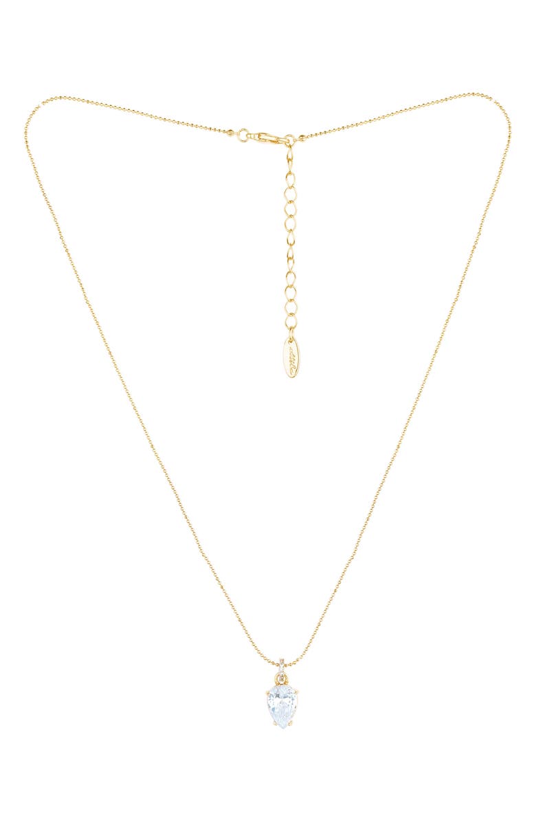 Ettika Cubic Zirconia Pendant Necklace, Main, color, Gold