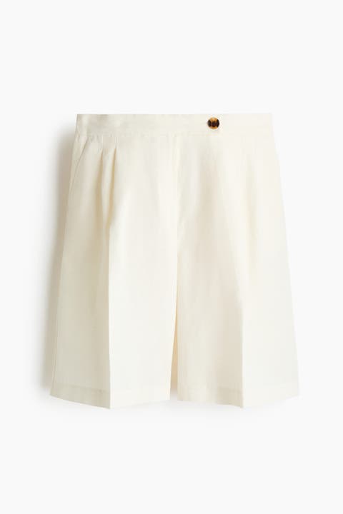 Linen-blend Bermuda Shorts