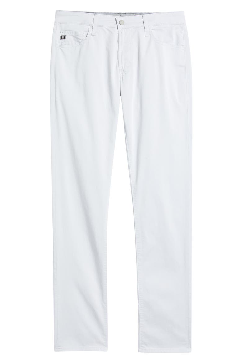 Tellis Slim Fit Twill Pants, Alternate, color, ALMOST WHITE
