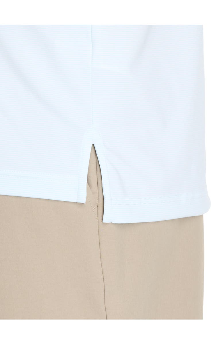 vineyard vines Big & Tall St. Jean Striped Sankaty Polo Shirt, Alternate, color, White Cap Sea Splash