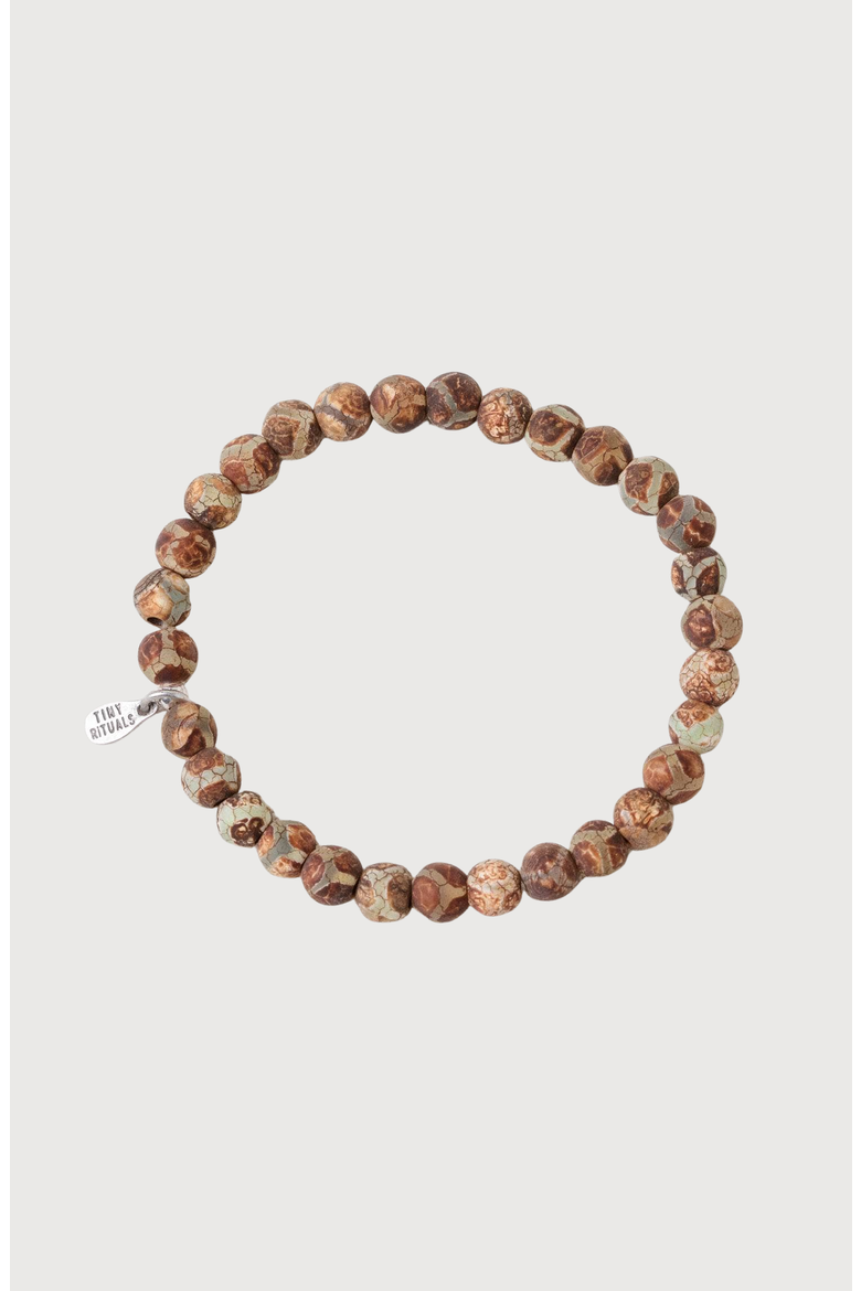 Tibetan Honeycomb Agate Energy Bracelet, Alternate, color, Honeycomb Brown