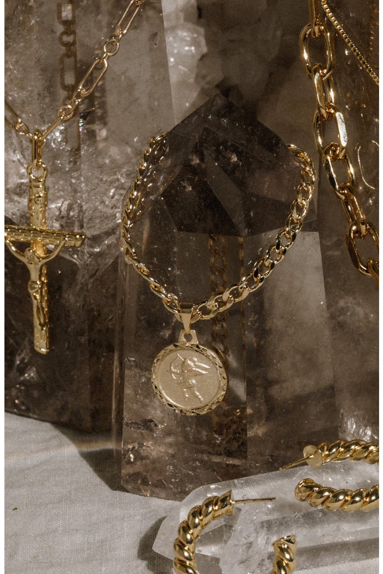 The Cupid Necklace, Alternate, color, GOLD