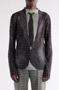Acne Studios Elway Suit Trompe l'Oeil Print Long Sleeve Mesh T-Shirt