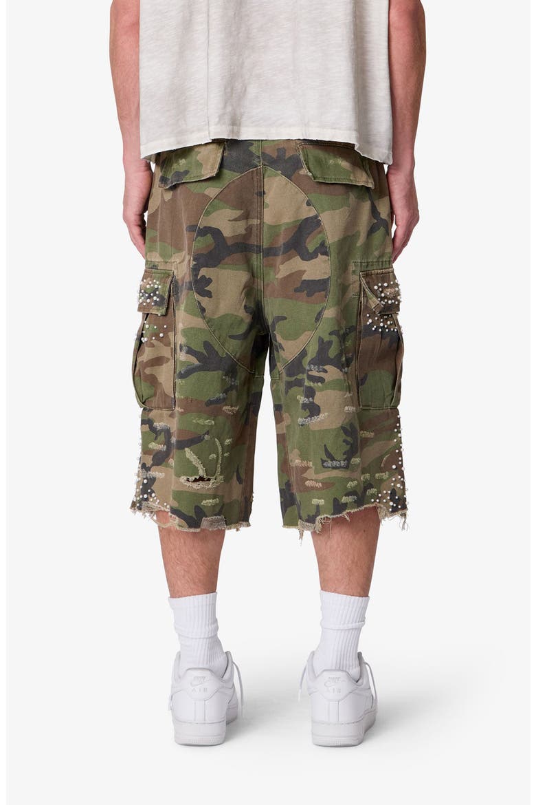 Pearled Camo Cargo Shorts, Alternate, color, CAMO