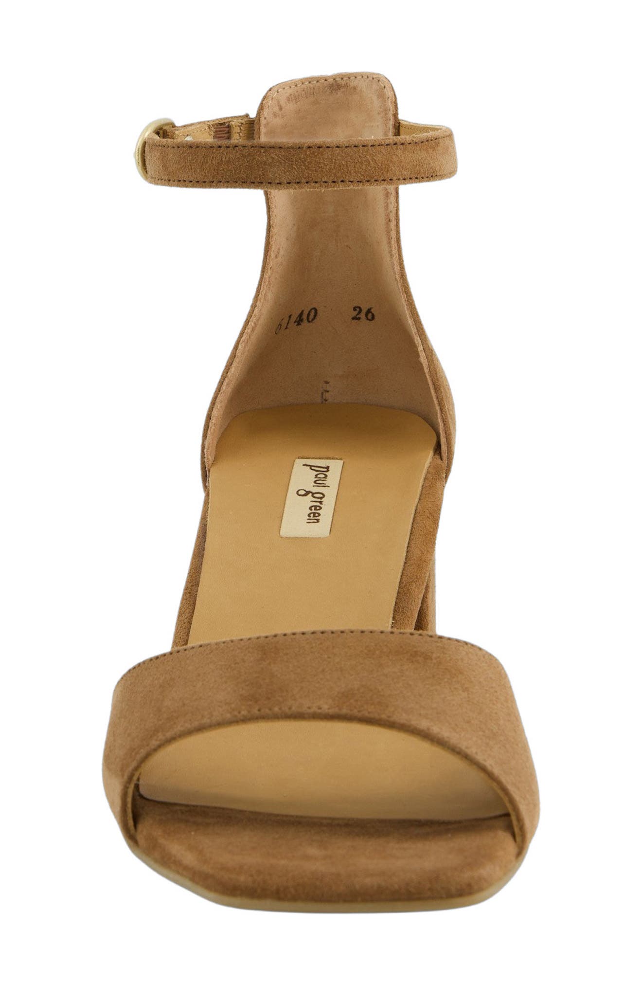 Estelle Ankle Strap Sandal, Alternate, color, NUT SUEDE