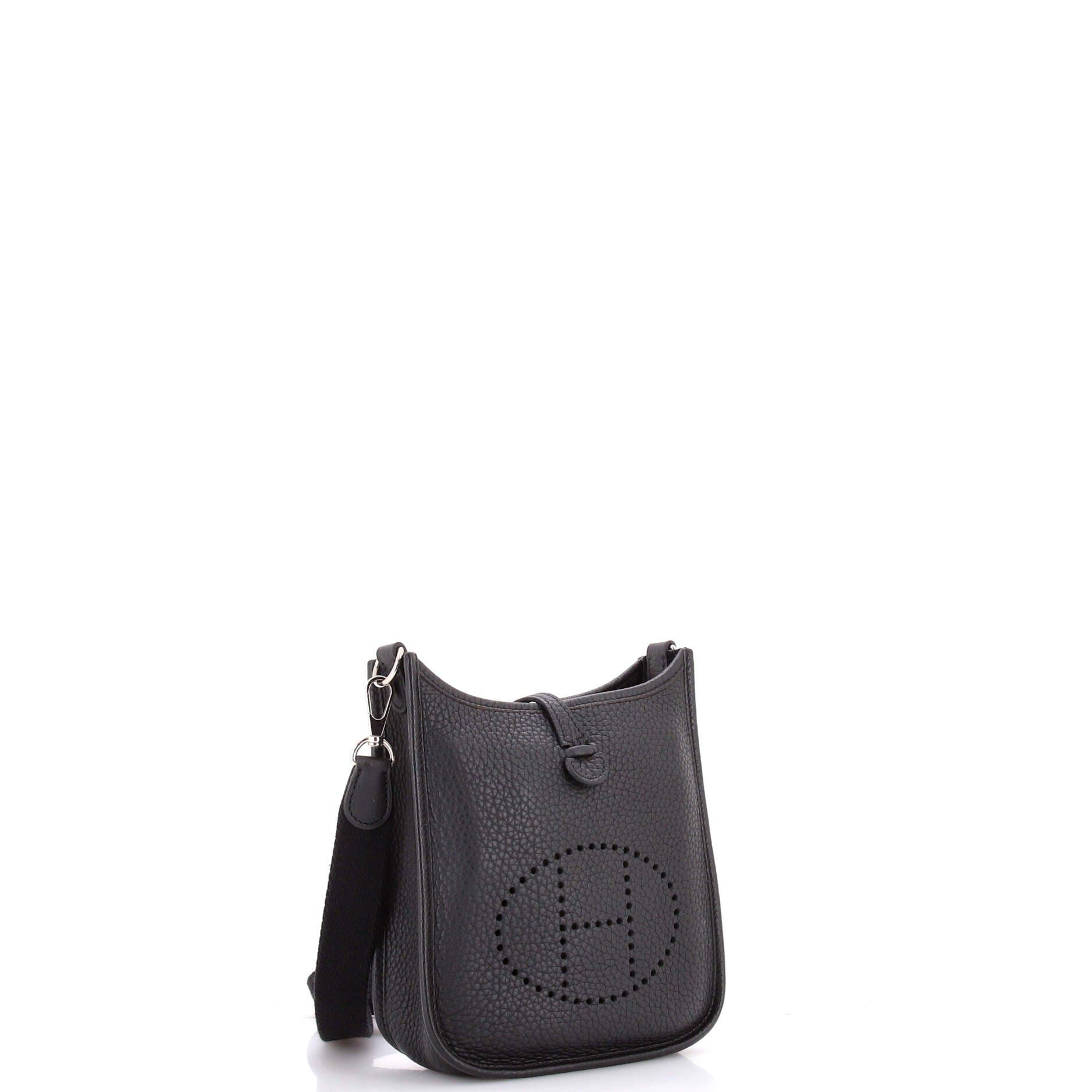 Pre-Owned Hermes Evelyne Bag Gen III Clemence TPM, Alternate, color, Noir
