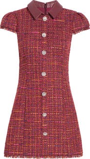 LIKELY Riello Fringe Tweed Minidress
