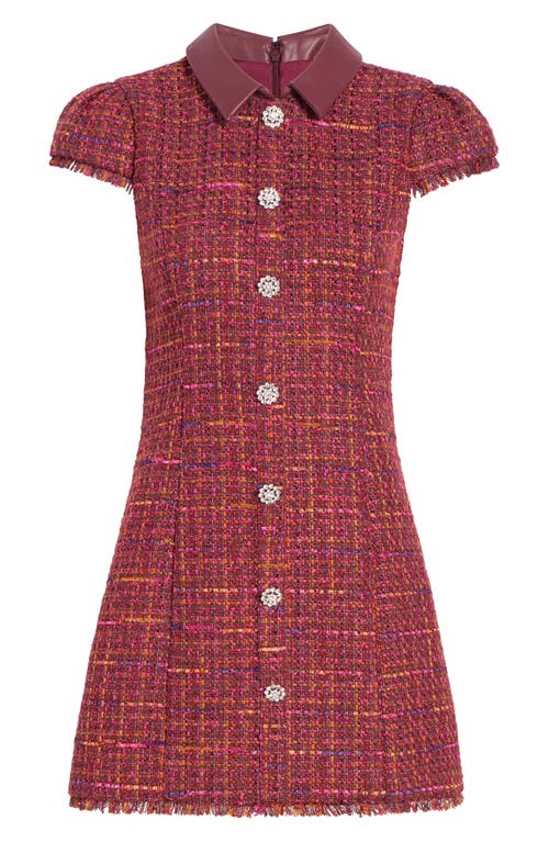 Likely Riello Fringe Tweed Minidress In Multi